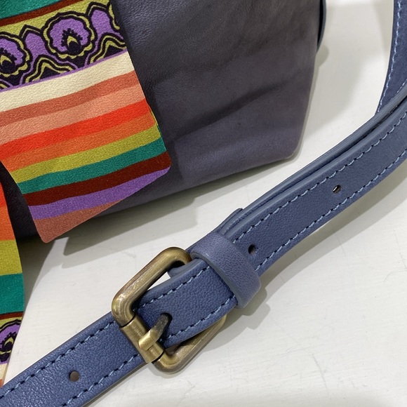 JOHNNY WAS “Vanessa” Blue (Altomare) Italian Leather Tote (NWT’s) - Picture 7 of 16